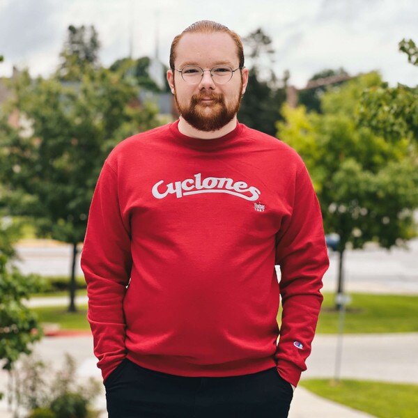 Champion® Cyclones Script Cardinal Crewneck